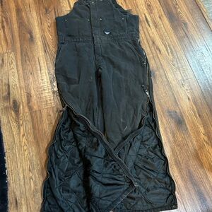 Walls Blizzard Pruf men medium black canvas insulated work overalls